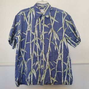 Cooke Street Shirt Honolulu Reverse Print Bamboo Hawaiian Button Down Mens L